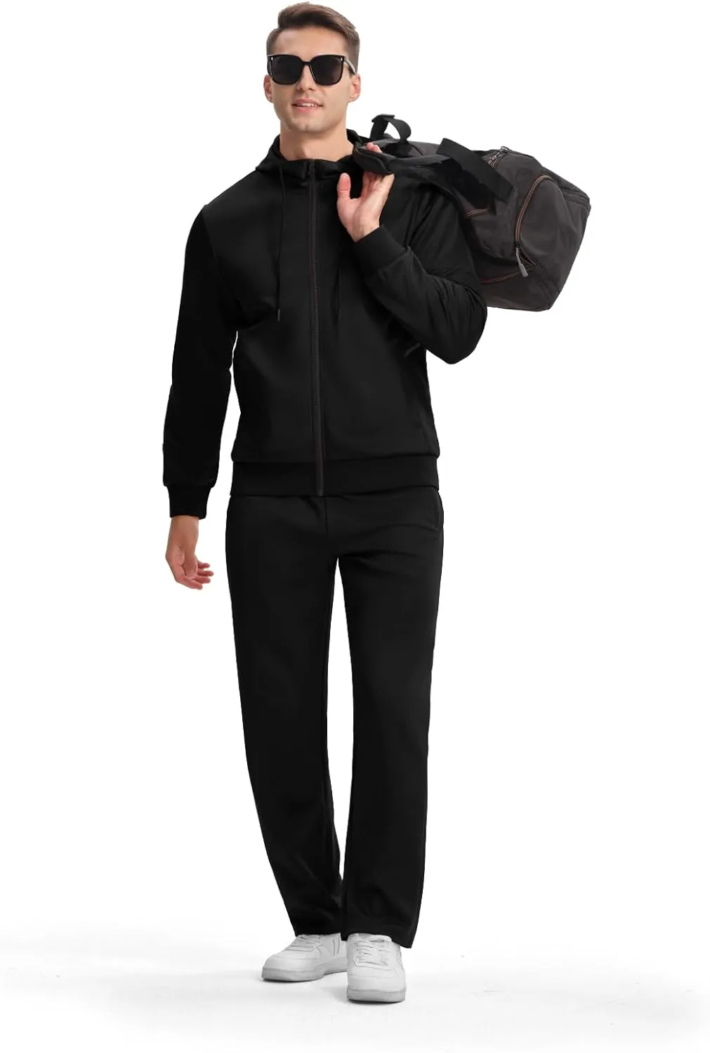 Gopune Men's Tracksuit 2 Pieces Set Hoodie Sweatsuits Full Zip Athletic Jogging Suits Long Sleeve Casual Sports Outfits