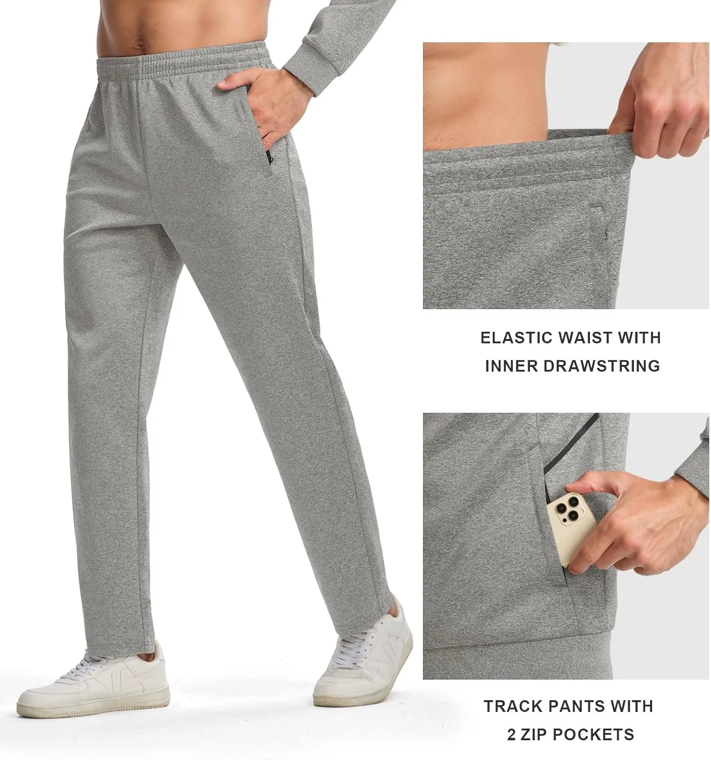 Gopune Men's Tracksuit 2 Pieces Set Hoodie Sweatsuits Full Zip Athletic Jogging Suits Long Sleeve Casual Sports Outfits