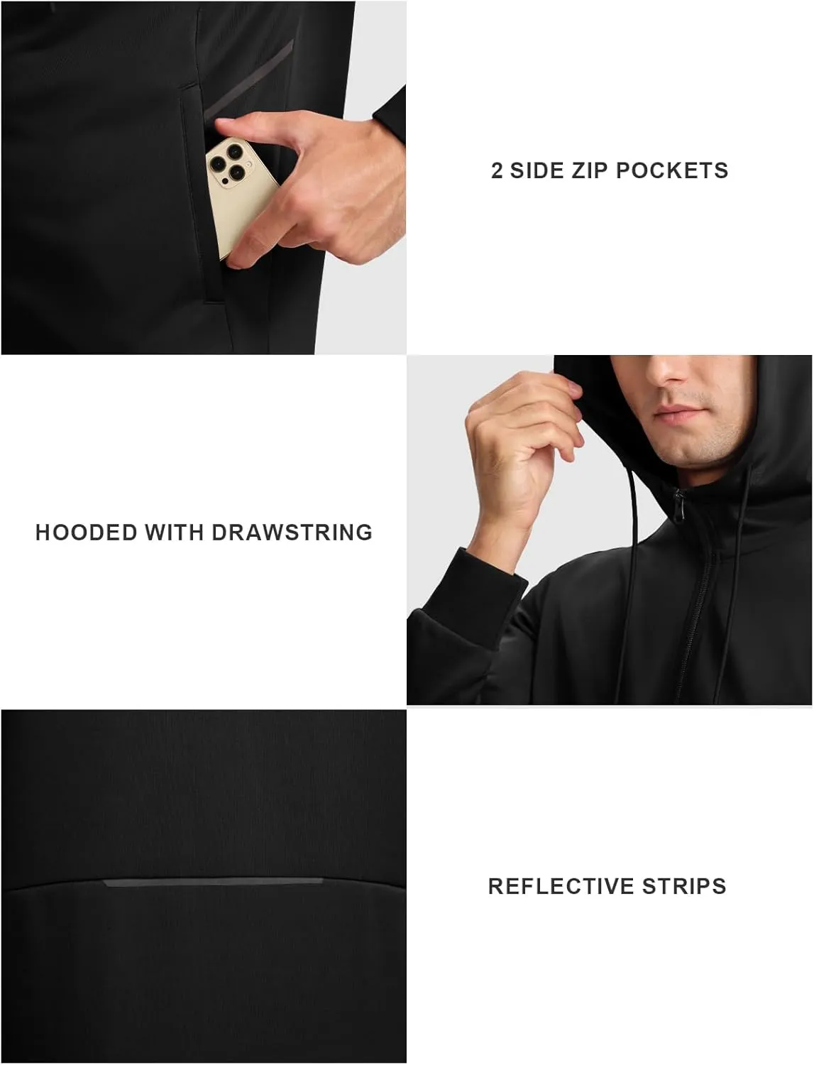Gopune Men's Tracksuit 2 Pieces Set Hoodie Sweatsuits Full Zip Athletic Jogging Suits Long Sleeve Casual Sports Outfits