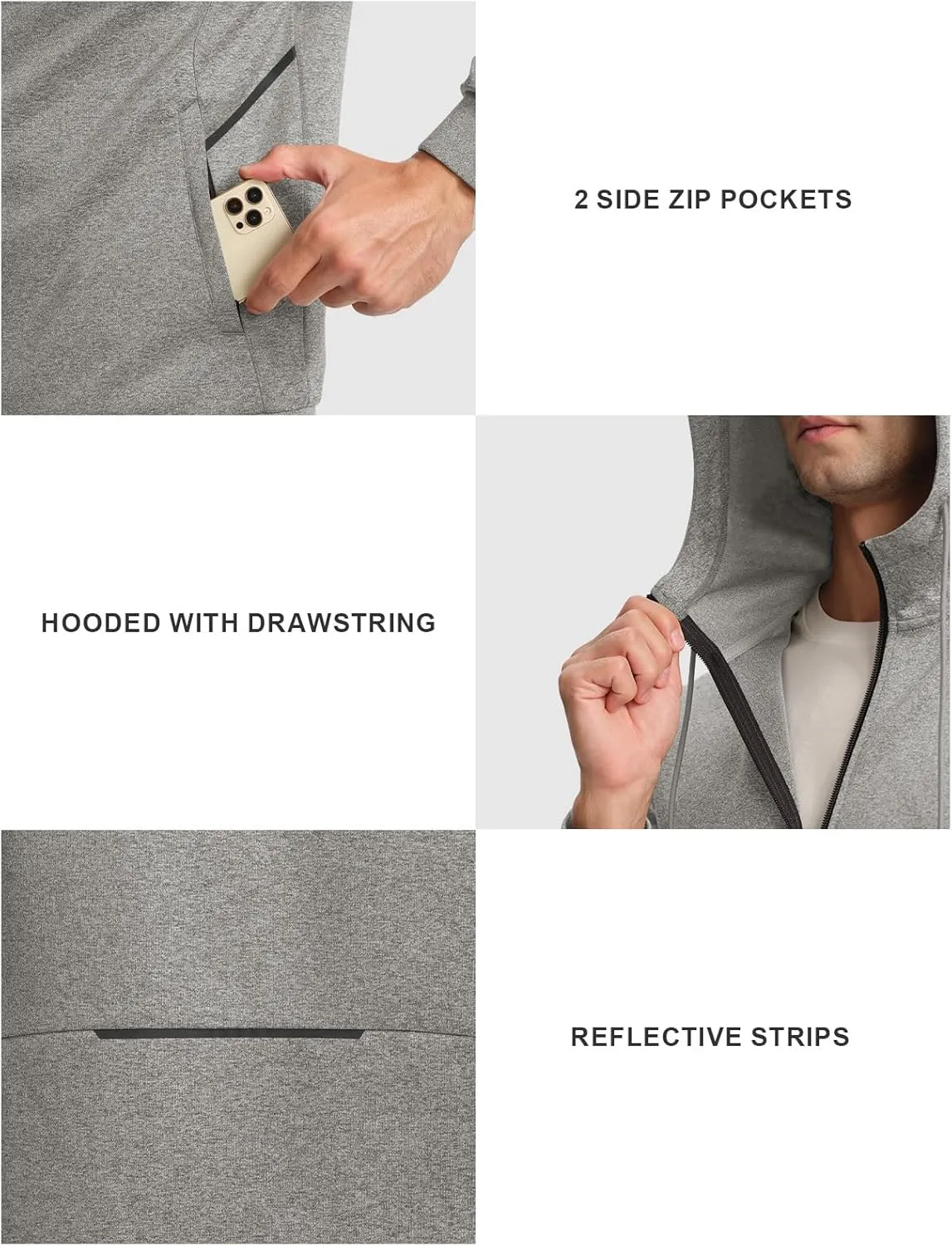 Gopune Men's Tracksuit 2 Pieces Set Hoodie Sweatsuits Full Zip Athletic Jogging Suits Long Sleeve Casual Sports Outfits