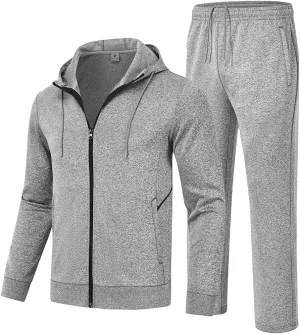 Gopune Men's Tracksuit 2 Pieces Set Hoodie Sweatsuits Full Zip Athletic Jogging Suits Long Sleeve Casual Sports Outfits