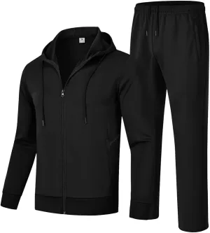 Gopune Men's Tracksuit 2 Pieces Set Hoodie Sweatsuits Full Zip Athletic Jogging Suits Long Sleeve Casual Sports Outfits