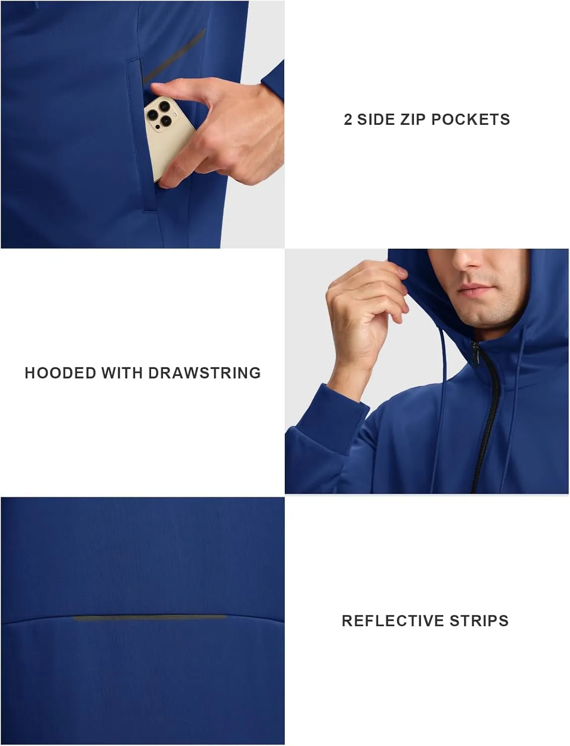 Gopune Men's Tracksuit 2 Pieces Set Hoodie Sweatsuits Full Zip Athletic Jogging Suits Long Sleeve Casual Sports Outfits
