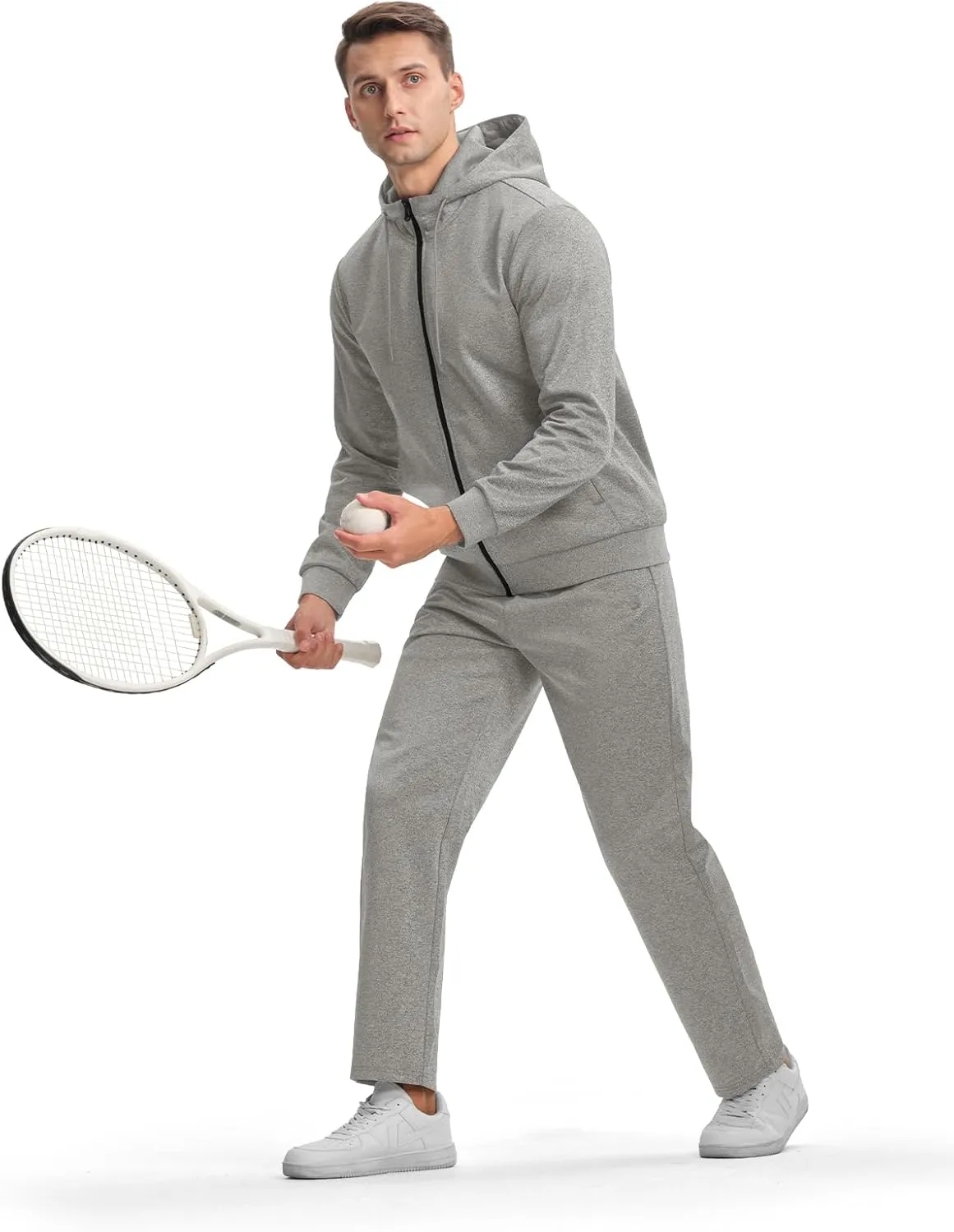 Gopune Men's Tracksuit 2 Pieces Set Hoodie Sweatsuits Full Zip Athletic Jogging Suits Long Sleeve Casual Sports Outfits