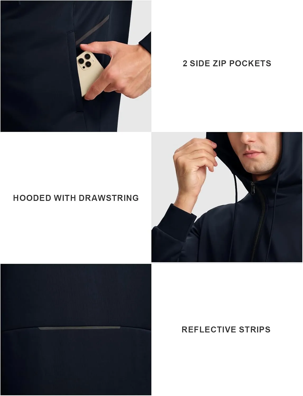 Gopune Men's Tracksuit 2 Pieces Set Hoodie Sweatsuits Full Zip Athletic Jogging Suits Long Sleeve Casual Sports Outfits
