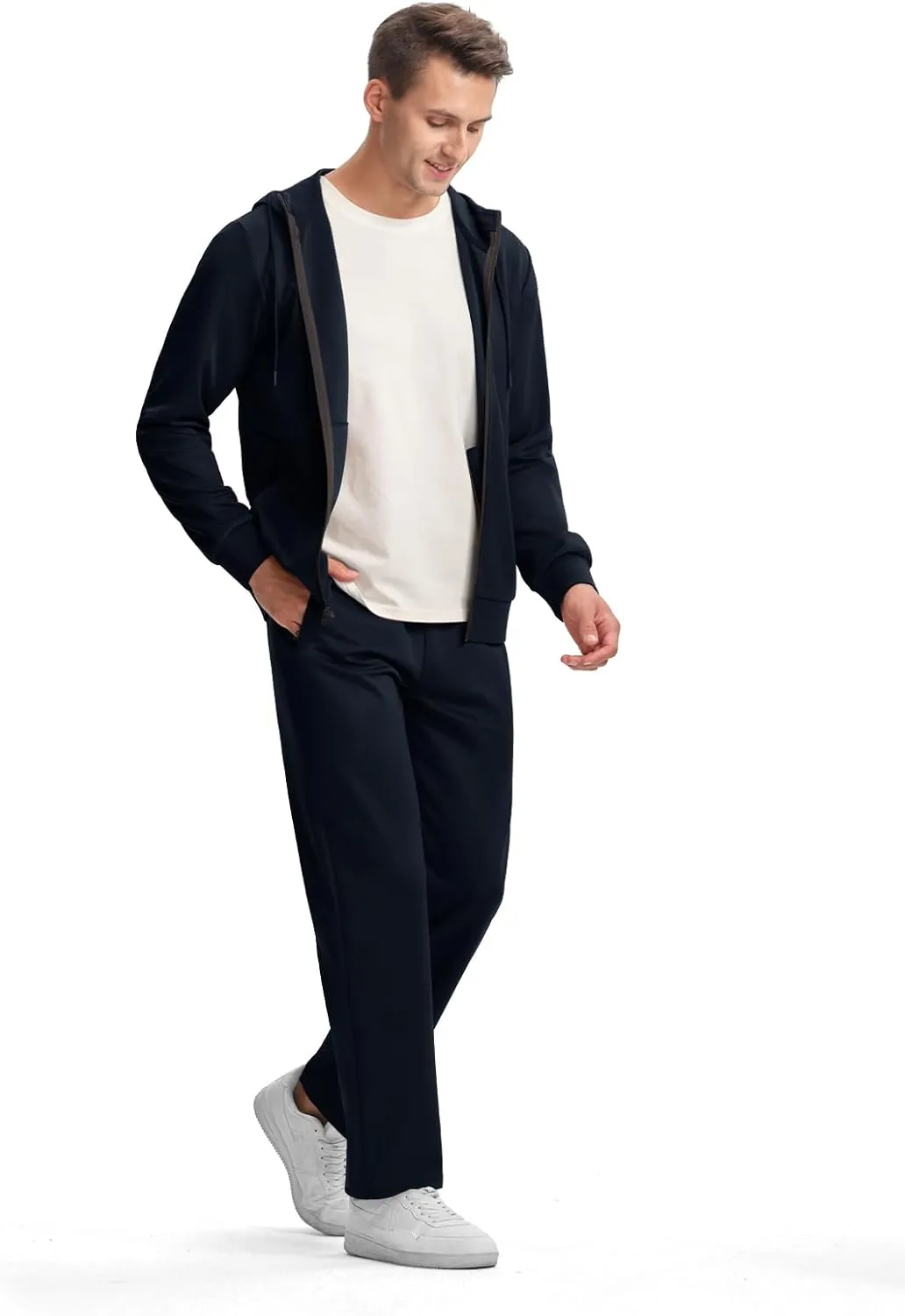 Gopune Men's Tracksuit 2 Pieces Set Hoodie Sweatsuits Full Zip Athletic Jogging Suits Long Sleeve Casual Sports Outfits