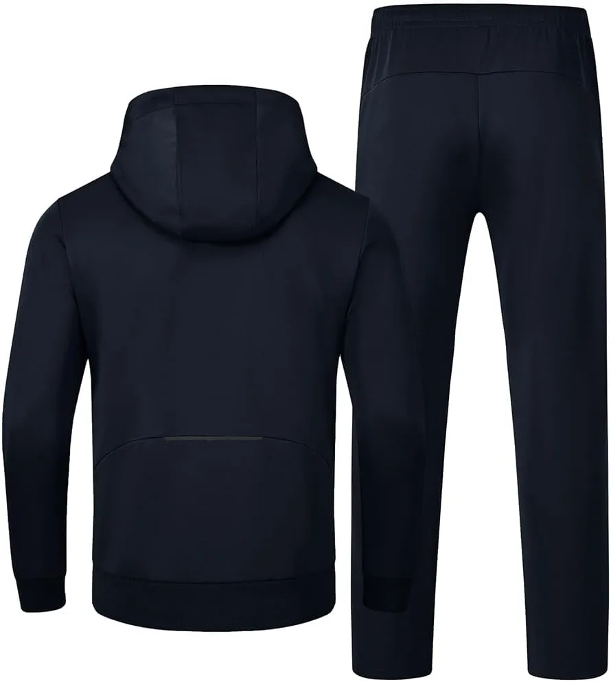 Gopune Men's Tracksuit 2 Pieces Set Hoodie Sweatsuits Full Zip Athletic Jogging Suits Long Sleeve Casual Sports Outfits