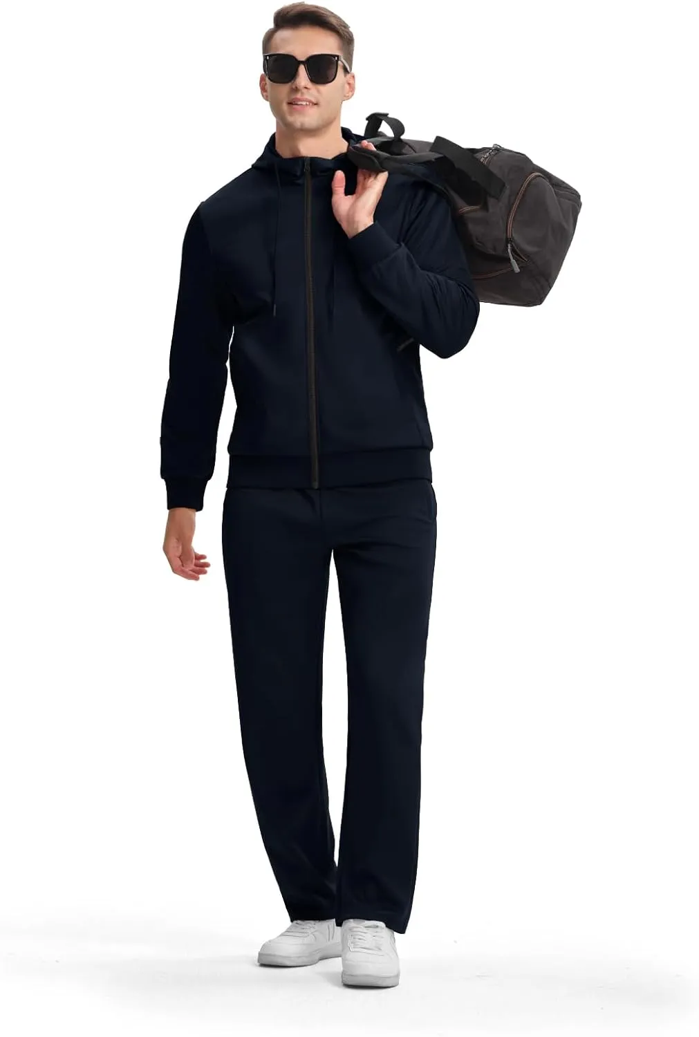 Gopune Men's Tracksuit 2 Pieces Set Hoodie Sweatsuits Full Zip Athletic Jogging Suits Long Sleeve Casual Sports Outfits