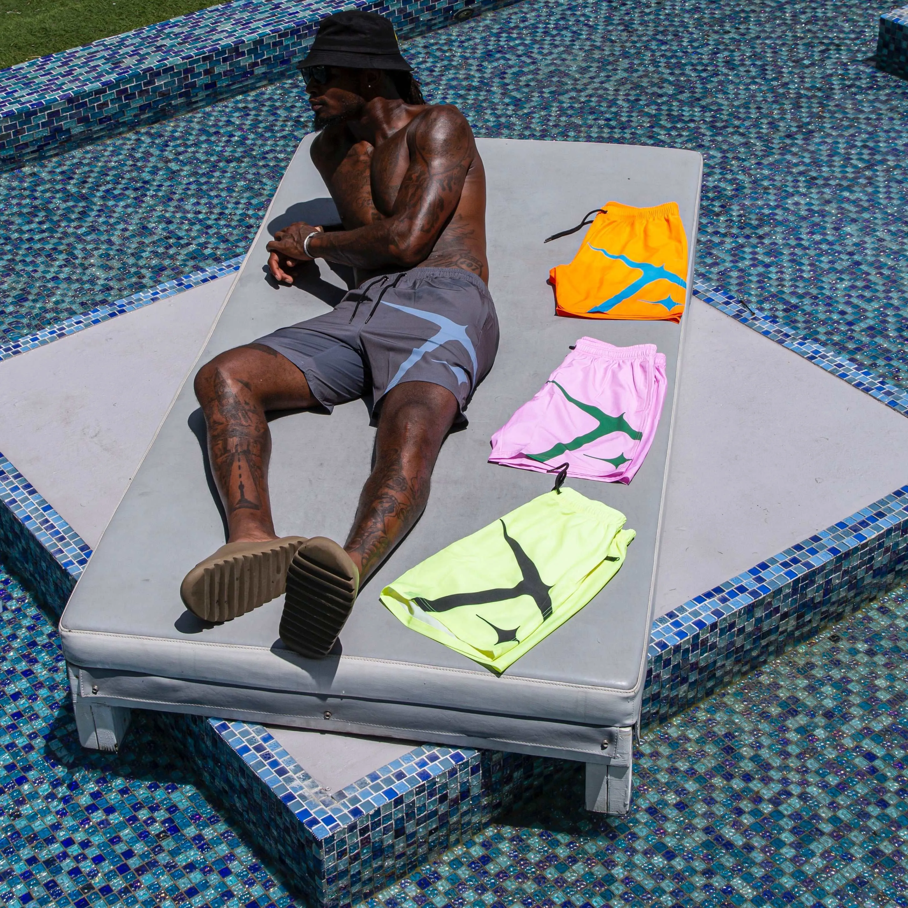 Grey Summer Board Shorts