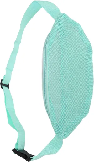 Grid Sports Fanny Pack, Outdoor Sports Grid Fanny Pack, Breathable Mesh Portable Lightweight Outdoor Sports Waist Pack, for Outdoor Sports Travel Boating Running (Light Blue)