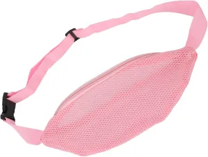 Grid Sports Fanny Pack, Outdoor Sports Grid Fanny Pack, Breathable Mesh Portable Lightweight Outdoor Sports Waist Pack, for Outdoor Sports Travel Boating Running (Pink)