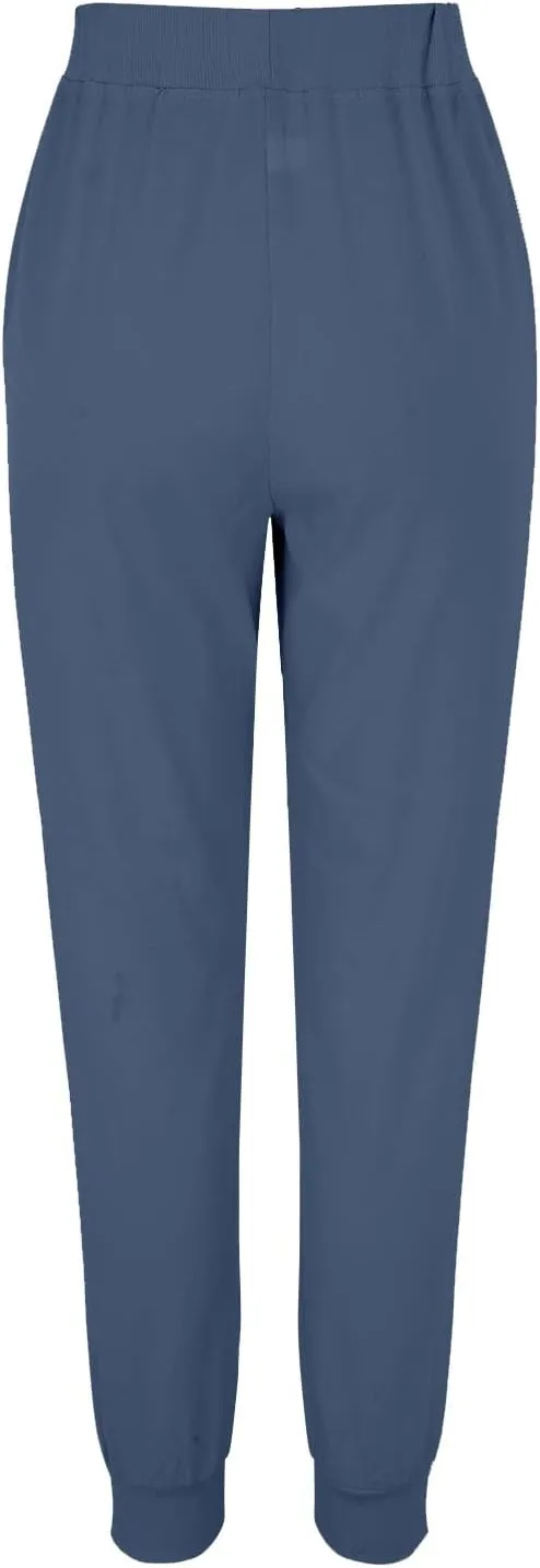 High Waisted Trousers Women Casual Ankle Length Tapered Pant Linen Drawstring Waist Summer Casual Pull On Sweatpant