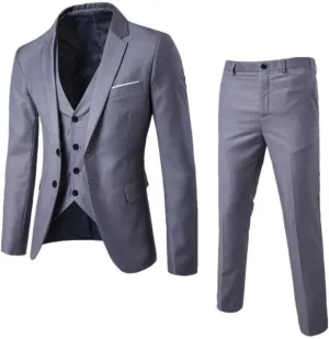 LCMTWX Men'S Suits 2024 3 Suit Business Wedding Party Jacket Vest & Pants Coat Linen Set For Men Traje Formal Para Mens