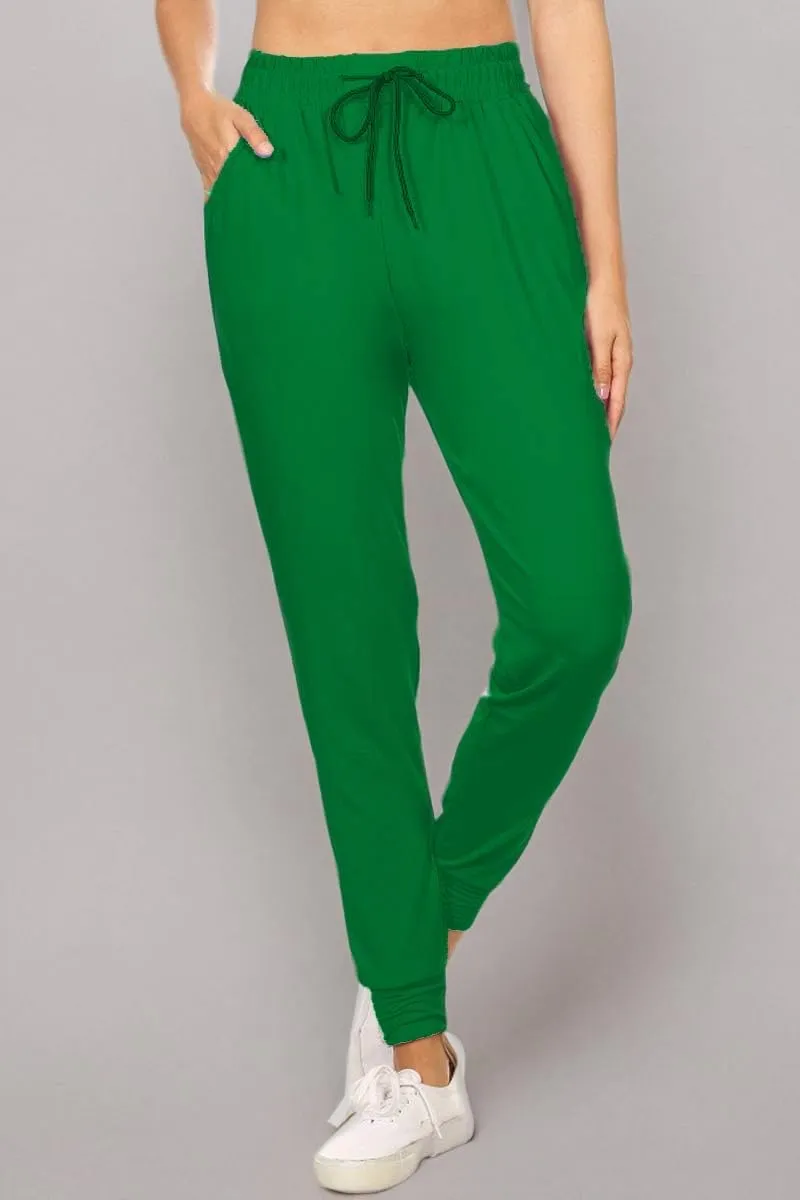 Leggings Depot Women's Jogger Track Cuff Sweatpants with Pockets for Yoga, Workout