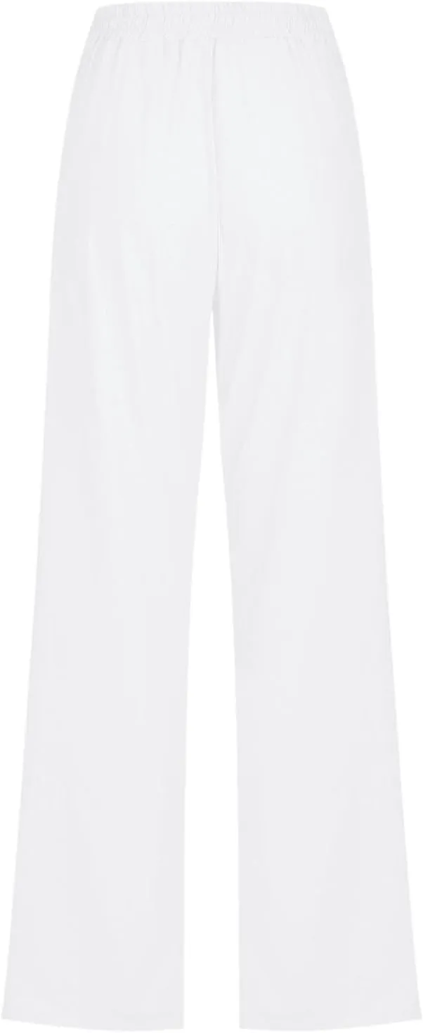 Linen Pants Women 2025 Summer Drawstring Pants Casual Loose Wide Leg Lounge Pants Trousers for Beach Travel Vacation
