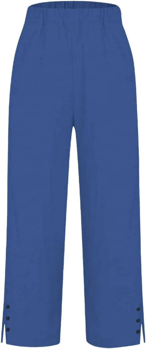 Linen Pants Women Summer Loose Casual Pants for Women Cotton Gauze Pant Plus