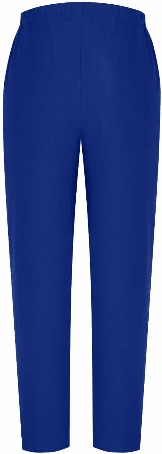 Lmdudan 2025 Womens Casual Linen Pants High Waist Summer Boho Beach Pants Lounge Pant Trousers with Pockets Vacation Outfits