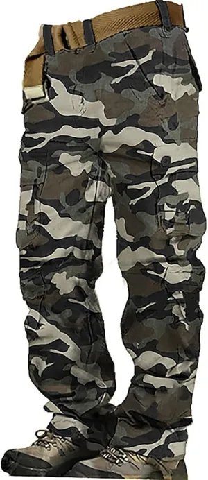 Mens Ankle Banded Pants Straight Leg Cargo Sweatpant Tactical Jogger Pant Man Young Mens Sweatpants Tech Pants