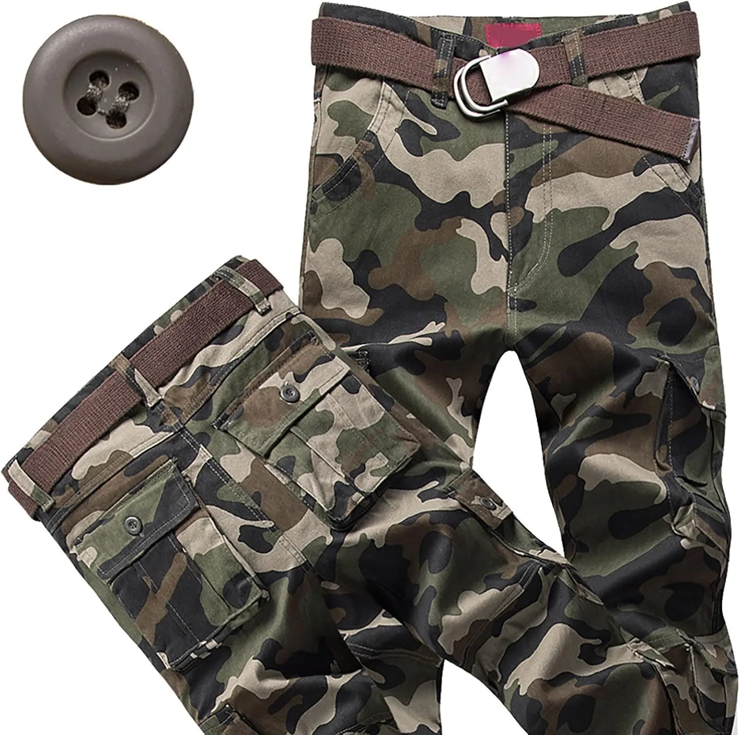 Mens Ankle Banded Pants Straight Leg Cargo Sweatpant Tactical Jogger Pant Man Young Mens Sweatpants Tech Pants