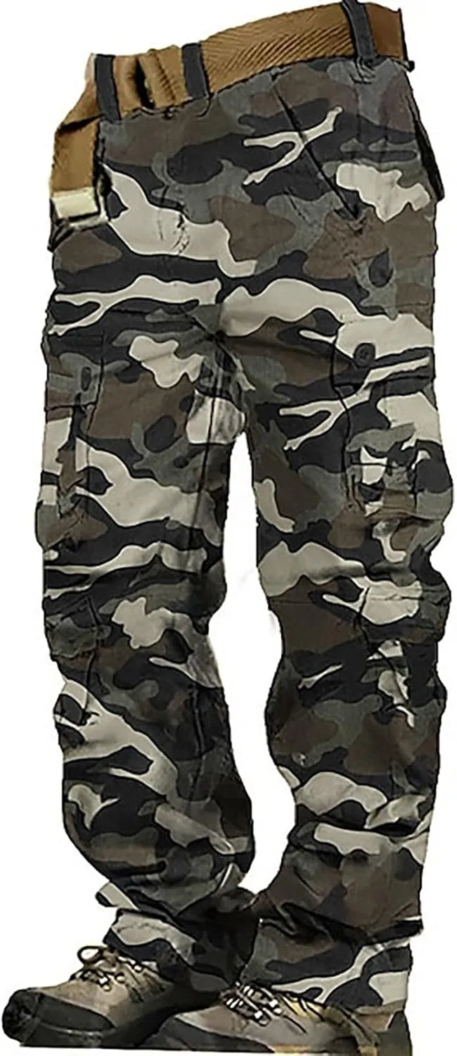 Mens Ankle Banded Pants Straight Leg Cargo Sweatpant Tactical Jogger Pant Man Young Mens Sweatpants Tech Pants