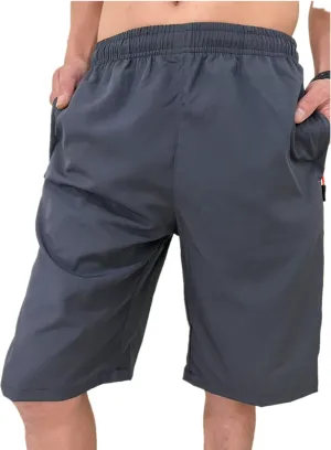 Men's Athletic Running Workout Shorts 11 inches Swim Trunks with Ziper Pockets Quick Dry Lightweight