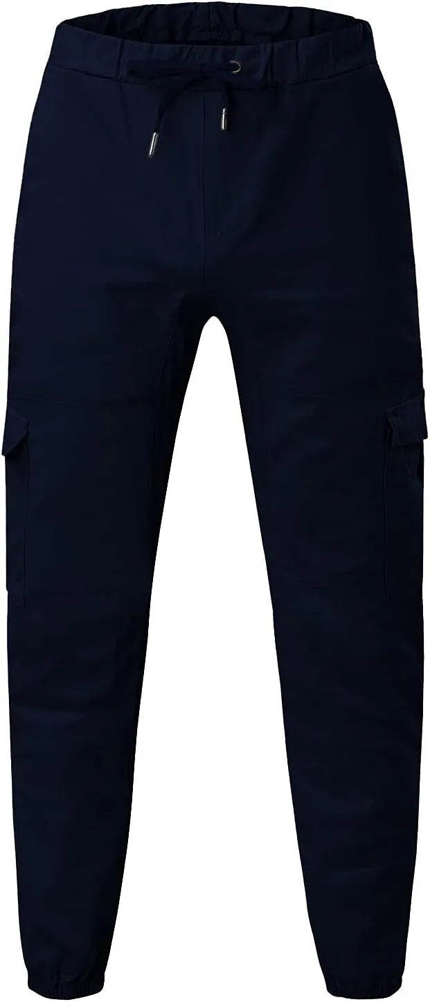 Men's Cargo Sweatpants Pants Lightweight Hiking Workout Jogger Mens Streetwear Reflective Tactical Track Pants Elastic