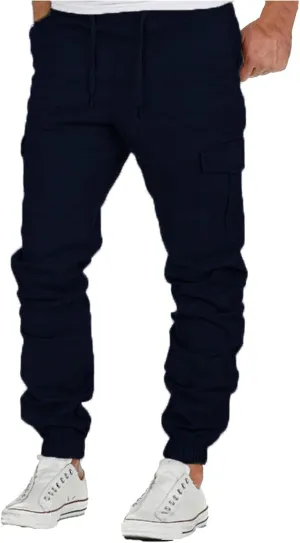 Men's Cargo Sweatpants Pants Lightweight Hiking Workout Jogger Mens Streetwear Reflective Tactical Track Pants Elastic