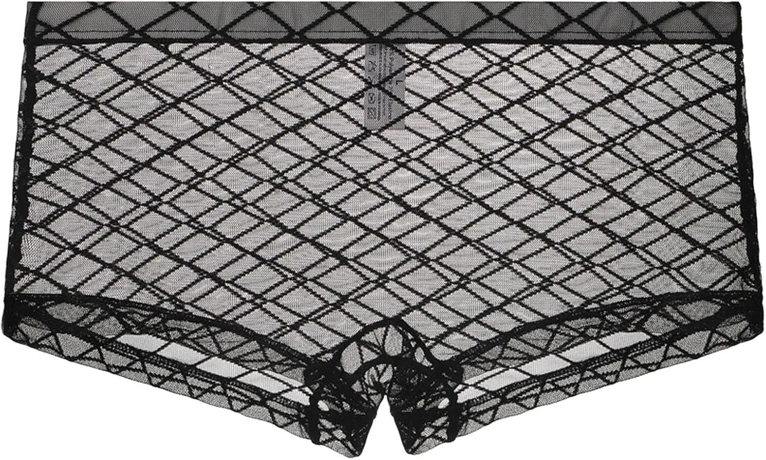 Men's Fishnet Mesh Briefs Sexy G-Strings See Through Thongs Bikini Underpants Breathable Bulge Pouch Underwear Black