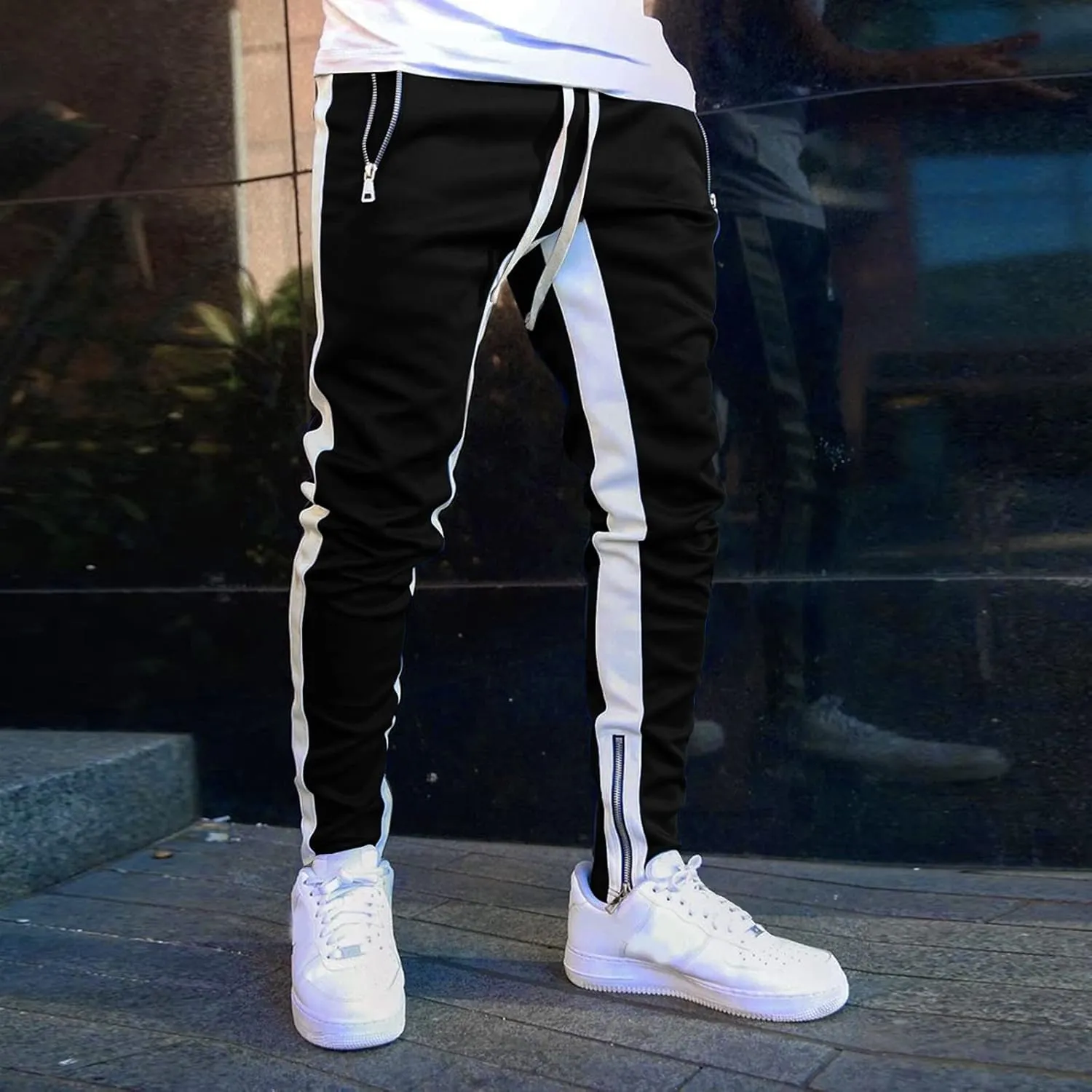 Mens Hiking Outdoor Recreation Pants Fleece Sweat Pants Mens Baggy Pants Joggers with Pockets Mens Sweatpants Fleece