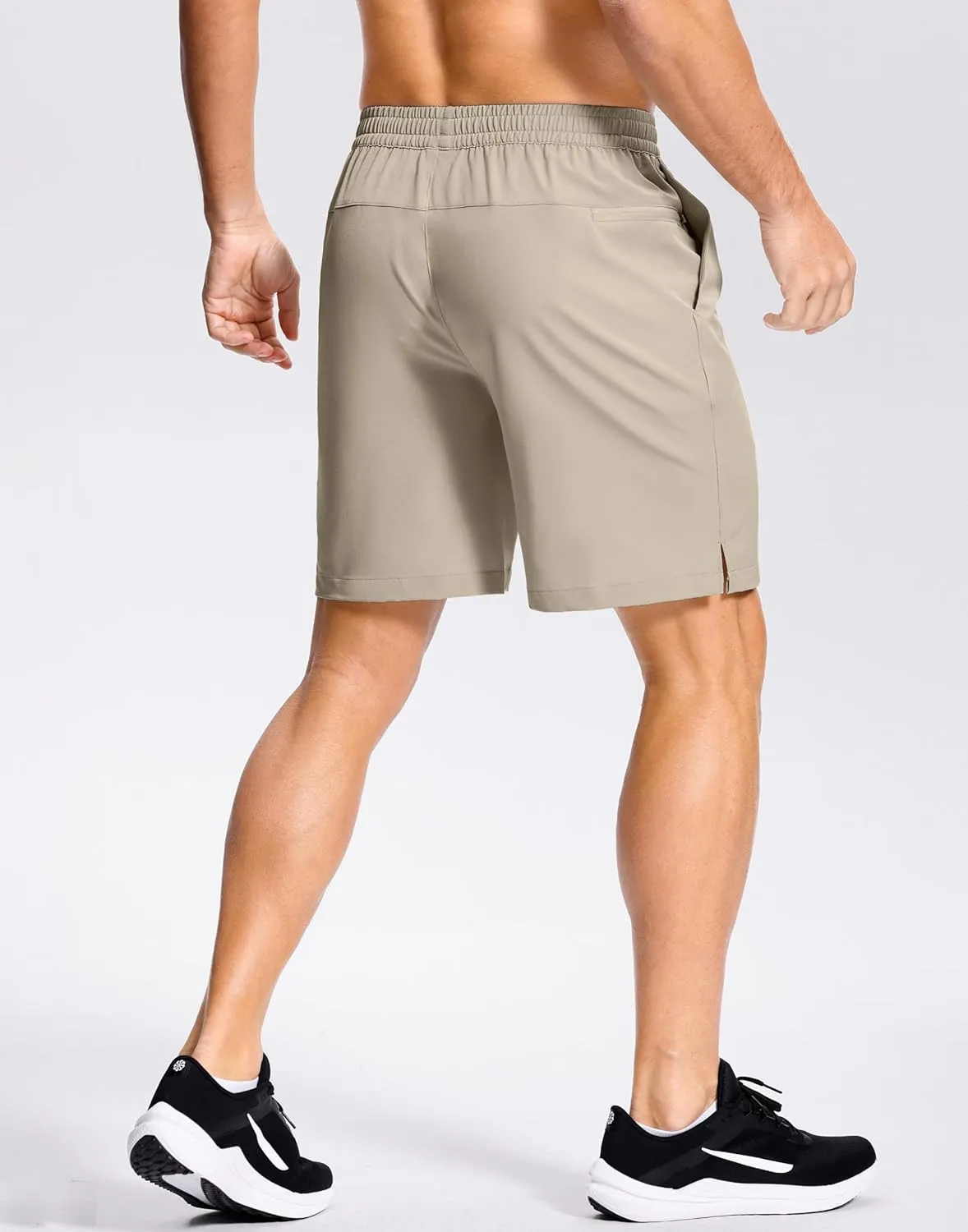 Men's Lightweight Athletic Shorts with Zipper Pockets 7"/5"/9" Gym Workout Quick Dry Running Tennis Basketball Shorts for Men
