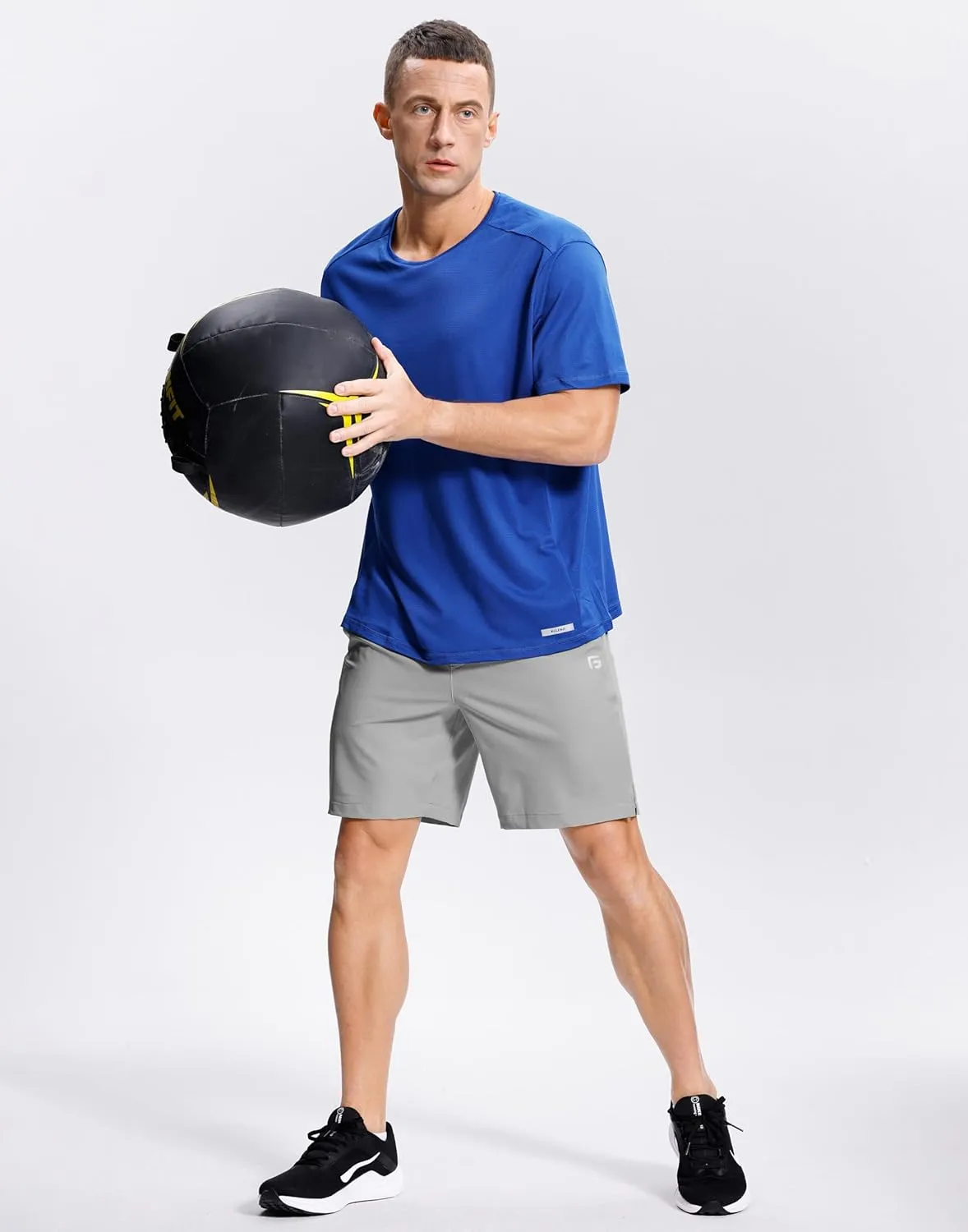 Men's Lightweight Athletic Shorts with Zipper Pockets 7"/5"/9" Gym Workout Quick Dry Running Tennis Basketball Shorts for Men