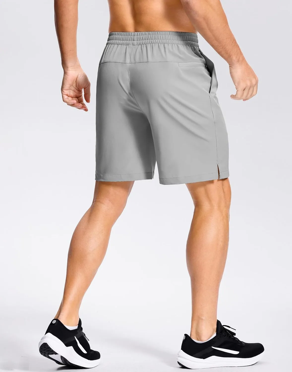 Men's Lightweight Athletic Shorts with Zipper Pockets 7"/5"/9" Gym Workout Quick Dry Running Tennis Basketball Shorts for Men