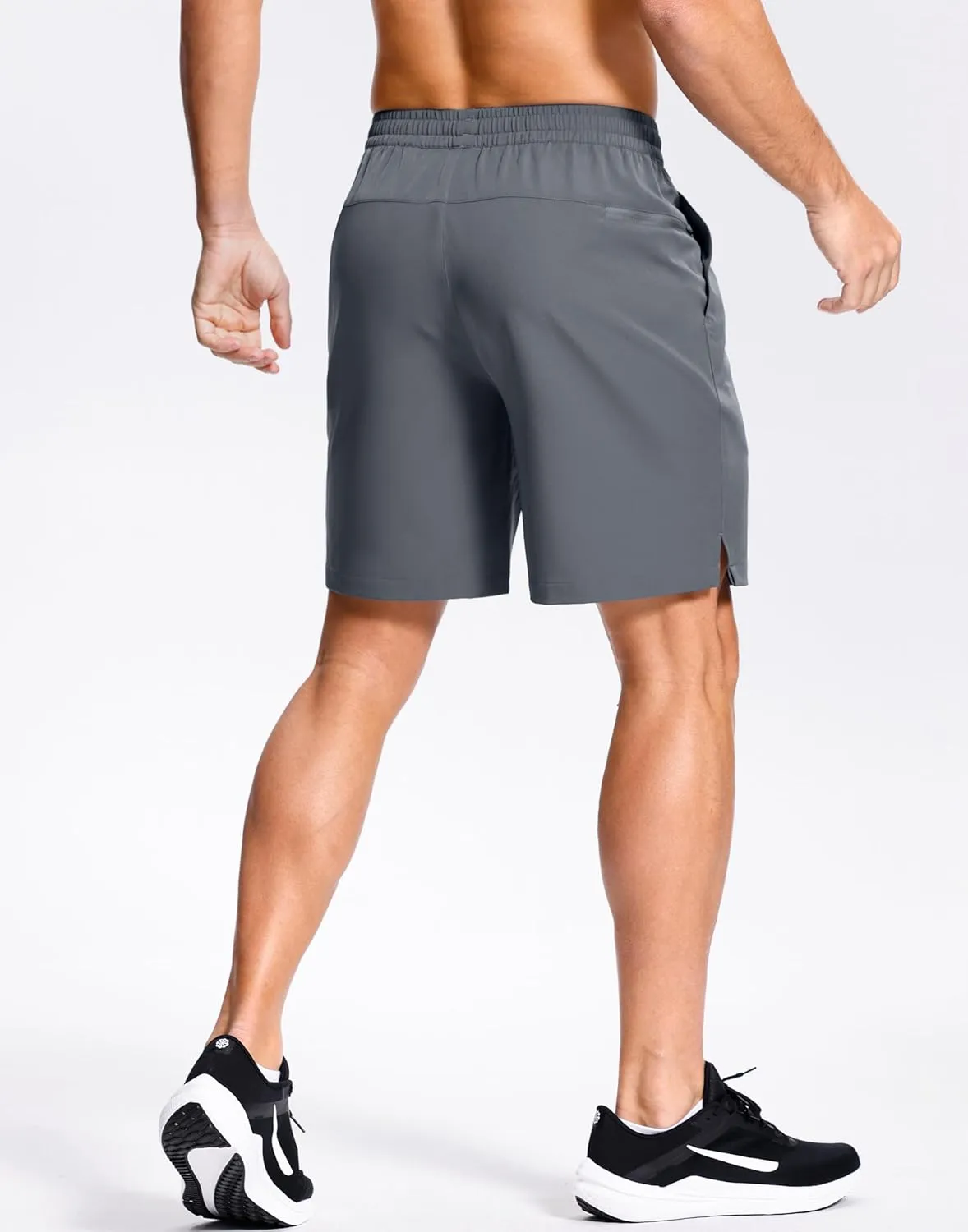 Men's Lightweight Athletic Shorts with Zipper Pockets 7"/5"/9" Gym Workout Quick Dry Running Tennis Basketball Shorts for Men