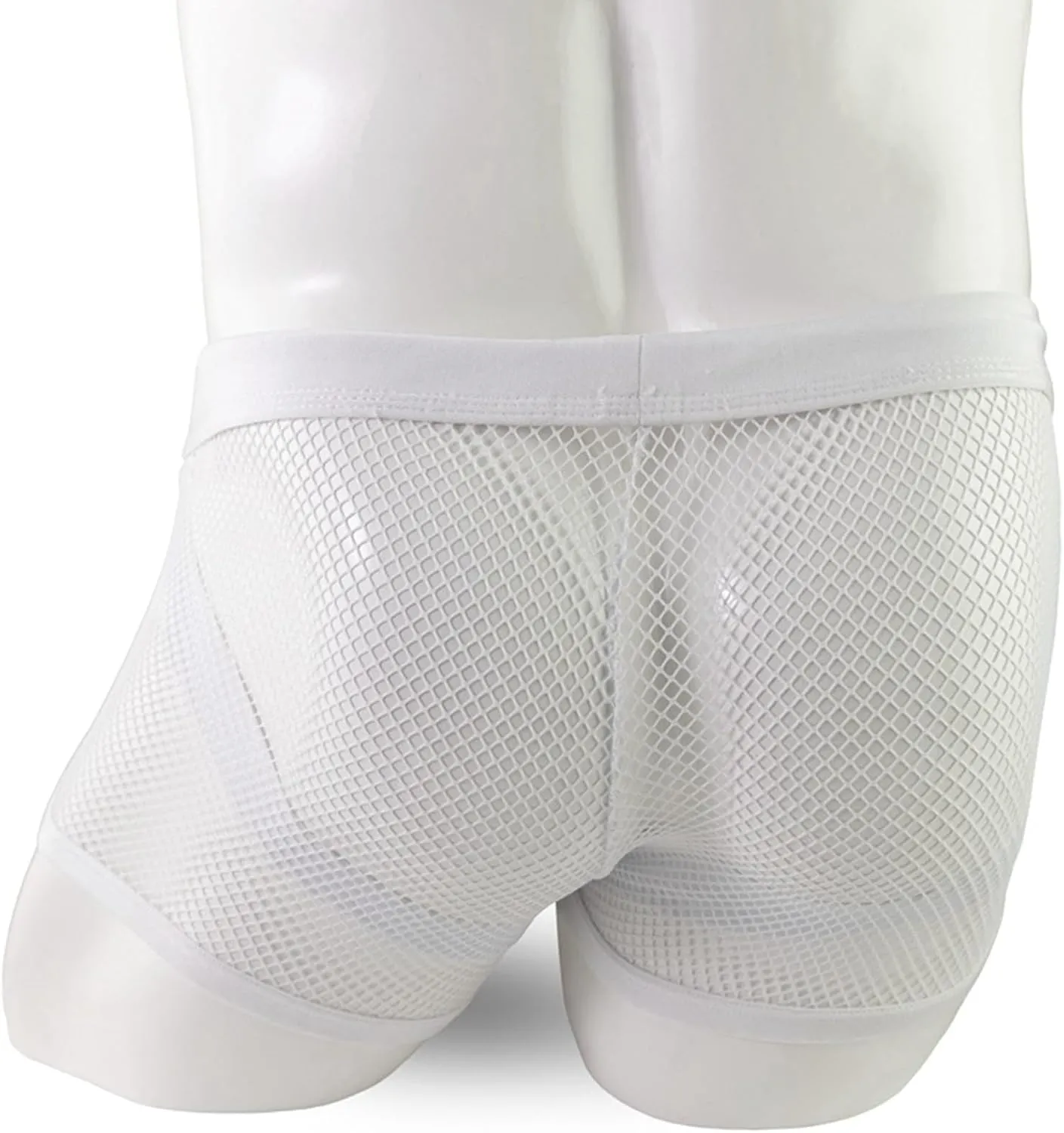 Men's Mesh See Through Boxers Sexy Silk Underwear Sheer boxer trunk Breathable Erotic Briefs Men's Sleepwear Thongs
