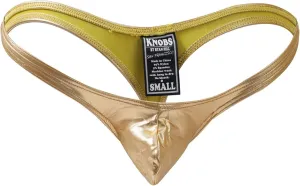Men's Sexy Faux Leather Underwear Lingerie for Men Soft Low Rise Shorts Pants Boxer Briefs Gold