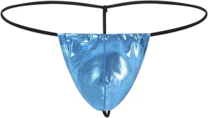 Men's Sexy Faux Leather Underwear Lingerie for Men Soft Low Rise Shorts Pants Boxer Briefs