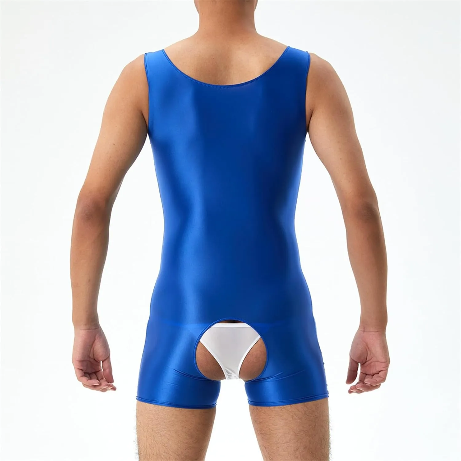 Men's Sexy Leotard Bodysuit Thong Hanging Neck Integrated Jumpsuit Underwear Thong Underwear Swimsuit Swimwear