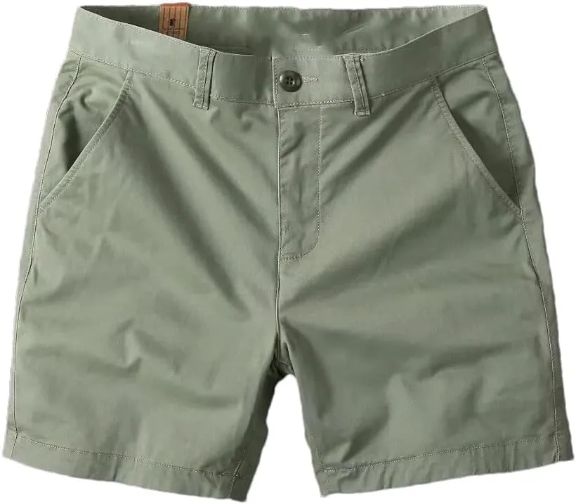 Men's Slim Fit Solid Color Mid Rise Office Casual Loose Fit Sports Fitness Shorts