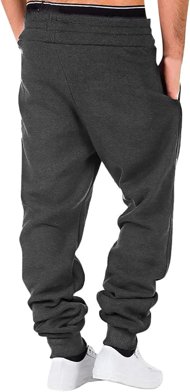 Mens Sweatpants with Pockets Mens Fashion Joggers Sports Pants Cotton Cargo Pants Sweatpants Trousers Mens Long Pants