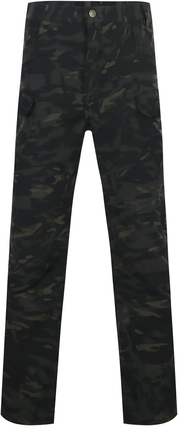 Men's Tactical Cargo Pants Hiking Joggers Running Workout Gym Track Golf Pants Summer Lightweight Trousers
