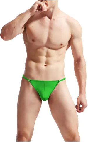 Men's Thong Swimwear Sexy G-String Briefs Underwear Swimsuit Mens String Bikini Briefs Underwear High Cut Panties