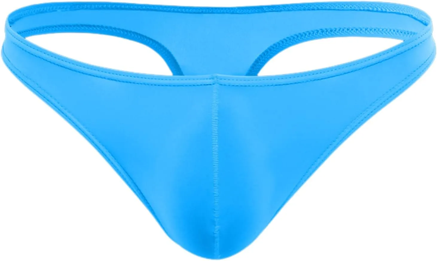 Men's Thong Underwear G-Strings Silk Bikini Underwear Pouch Athletic Panties Briefs Underwear Men's Lingerie Blue