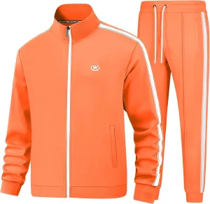 Men's Tracksuits Set Long Sleeve Causal Full Zip Running Sports Sweatsuit for Men 2 Piece Outfits