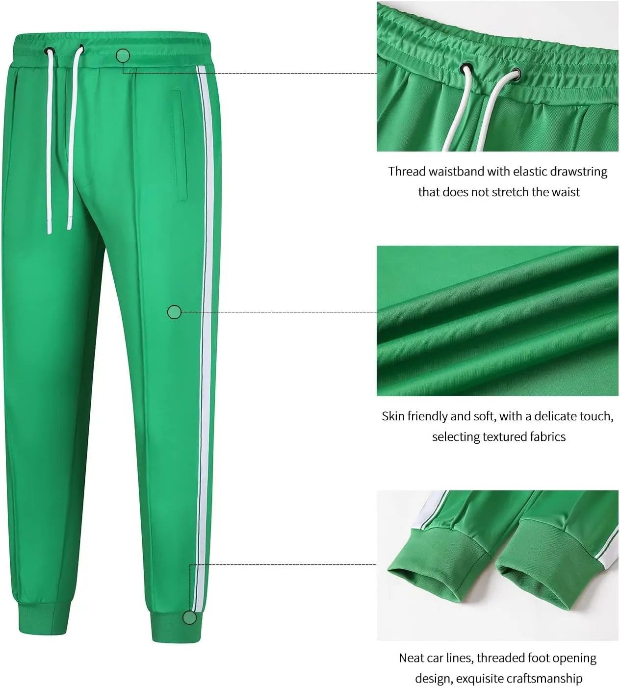 Men's Tracksuits Set Long Sleeve Causal Full Zip Running Sports Sweatsuit for Men 2 Piece Outfits