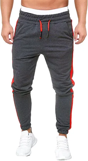 Mens Workout Cargo Sweatpants Hiking Cargo Pants Athletic Joggers Pants Outdoor Casual Trousers Mens Drawstring Pants