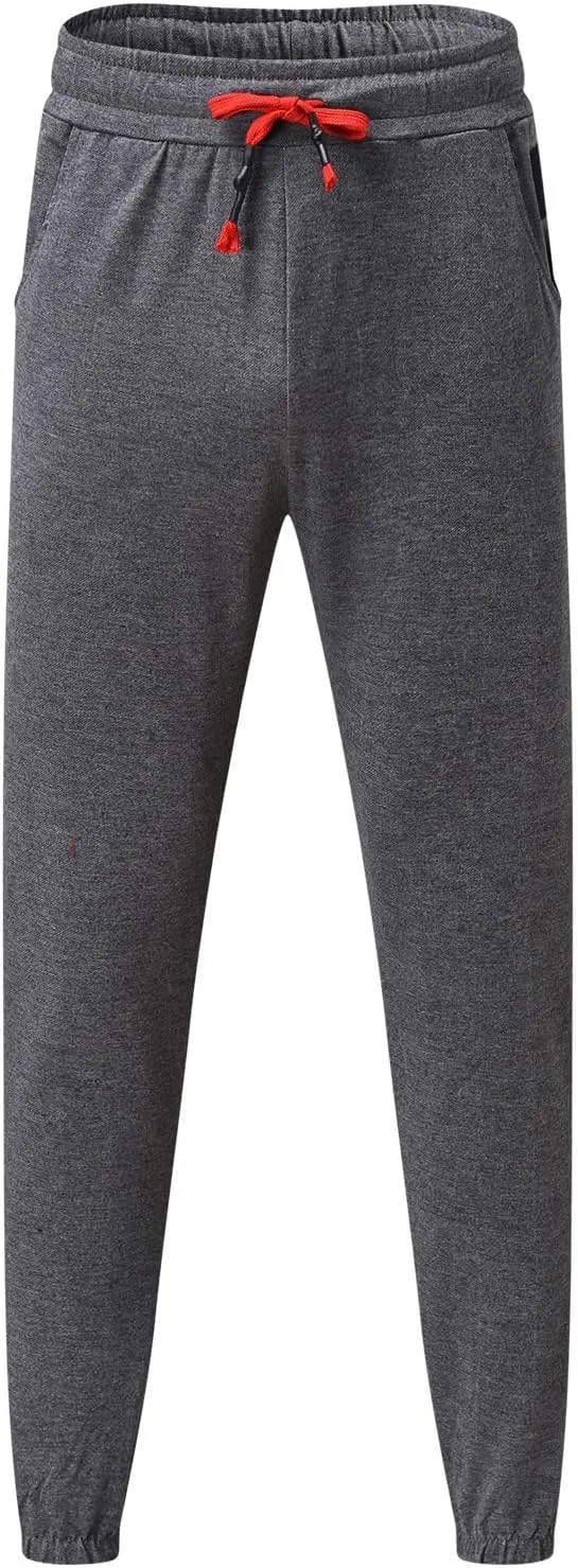 Mens Workout Cargo Sweatpants Hiking Cargo Pants Athletic Joggers Pants Outdoor Casual Trousers Mens Drawstring Pants