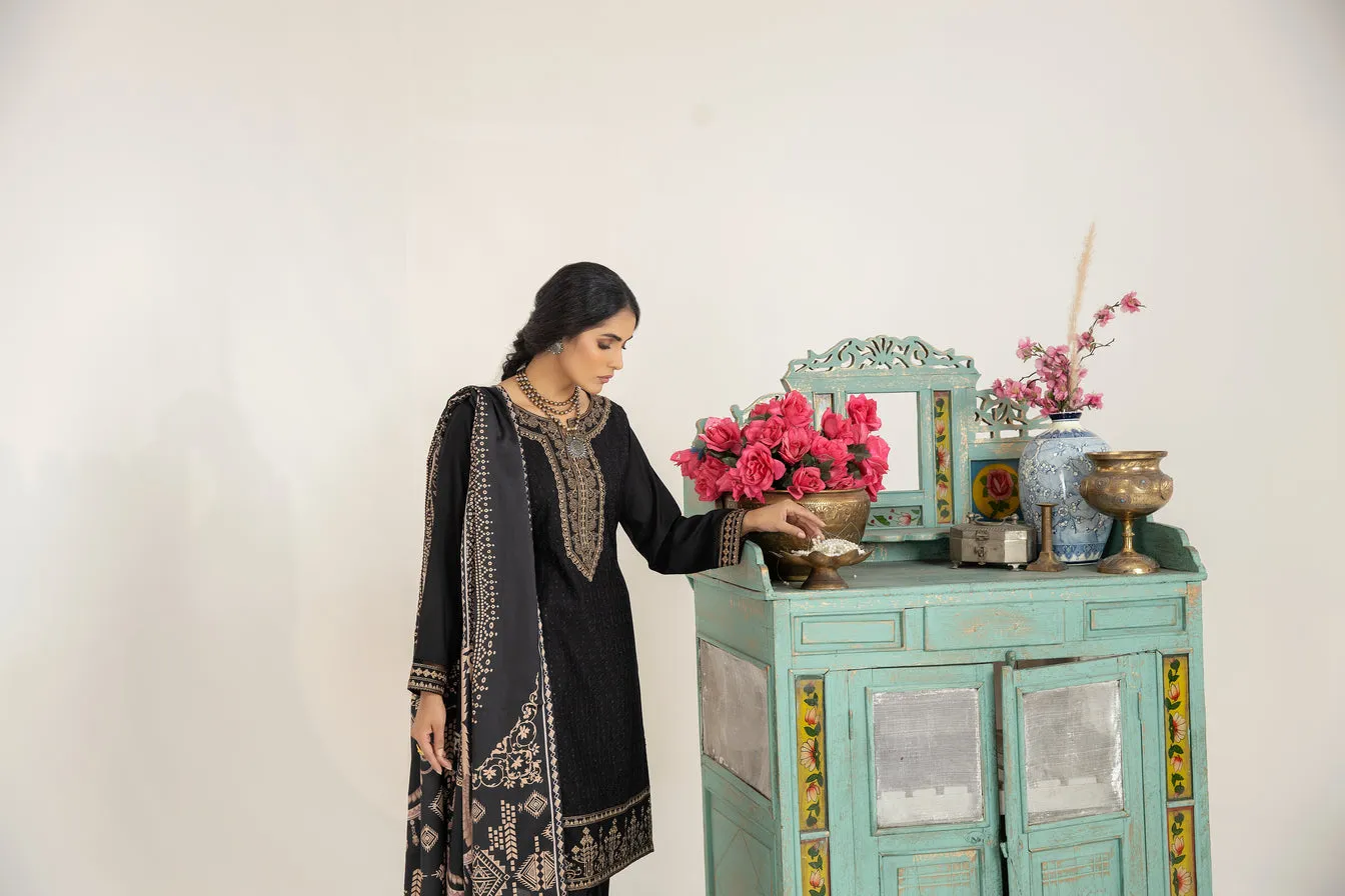 MONA EMBROIDERED DHANAK DRESS 06