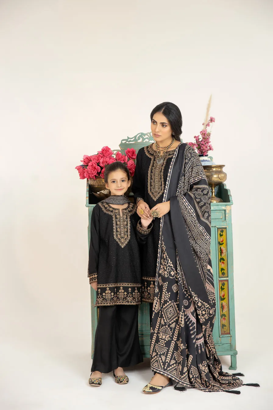MONA EMBROIDERED DHANAK DRESS 06