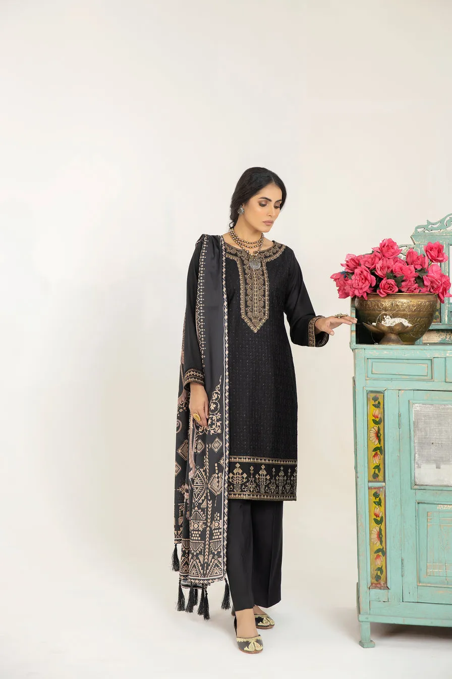 MONA EMBROIDERED DHANAK DRESS 06