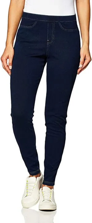 No Nonsense Womens Classic Denim Leggings, Jeggings for Women with Real Back Pockets, High Waisted Stretch Jeans
